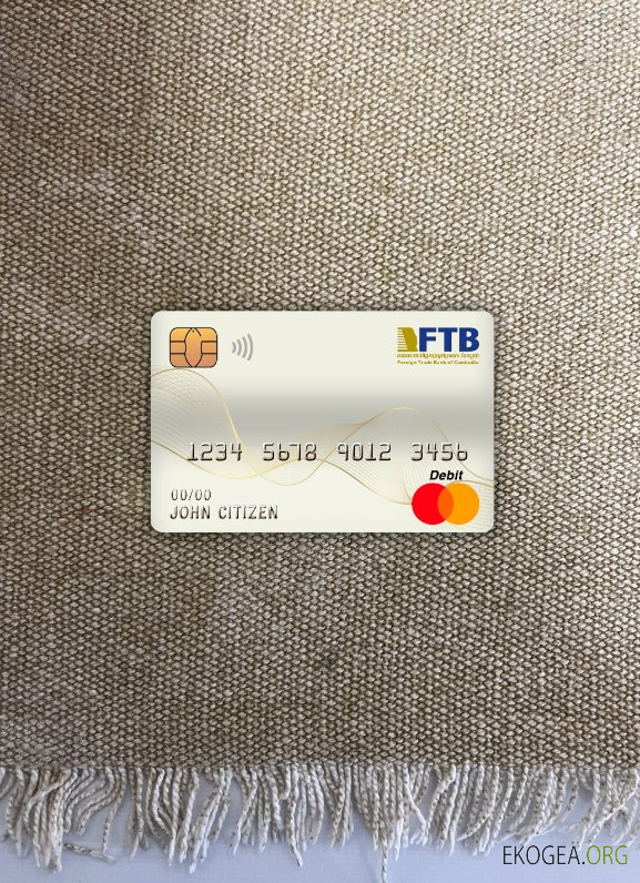 Carte de débit principale de la banque du commerce extérieur du Cambodge photolook , avant